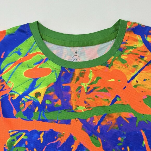 Aofmoka Blacklight Fluorescent UV Tshirt Men Size S Women Faces Neon Club Party - Picture 7 of 11